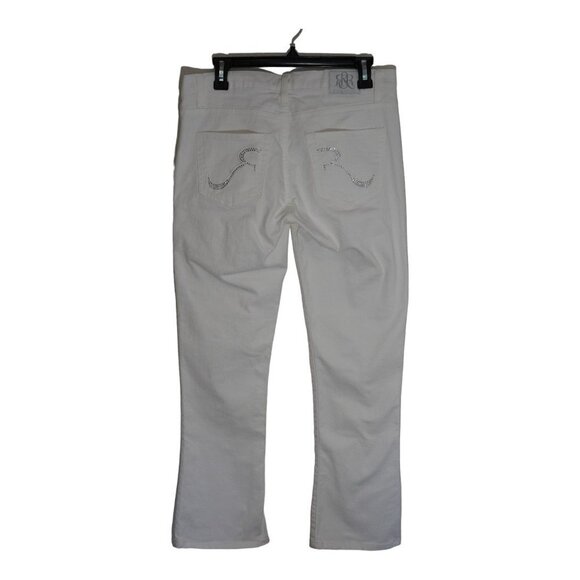 Rock & Republic Women's White Denim Bootcut Jeans Designer Fashion - Picture 6 of 10